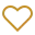 Outlined heart icon with a small break on the left side.